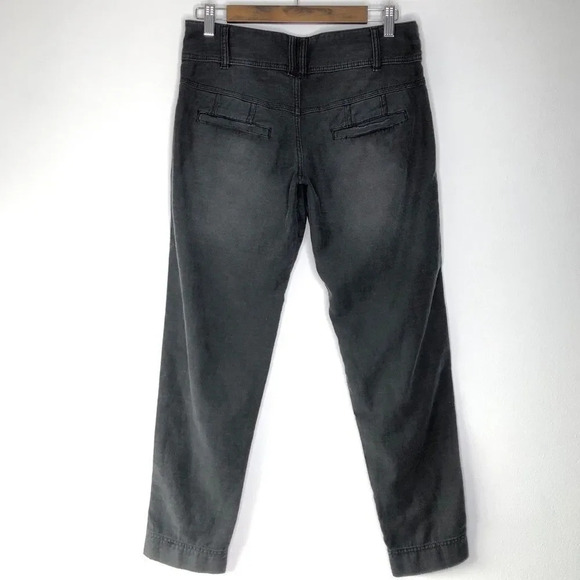 Free People Washed Out Black Button Fly Tapered Leg Pants - Picture 11 of 12